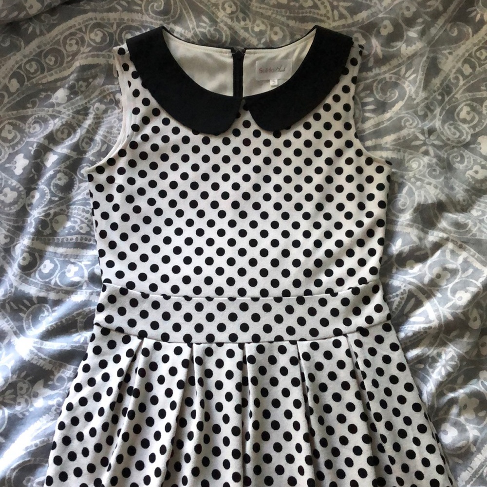 Polka dot a-line dress